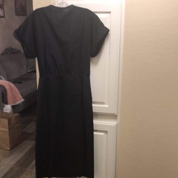 Vintage TJuniors black and cream dress with sleeves - Picture 5 of 10